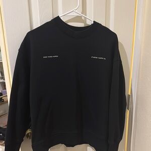Black Crewneck Sweater with Cozy Fabric
